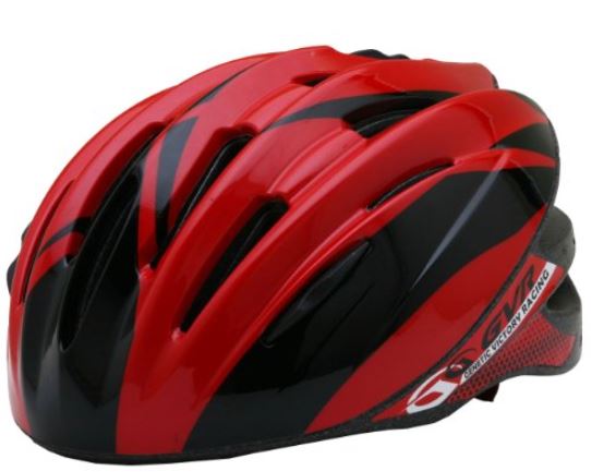 GVR Helmet Black/Red خوذه دراجة هوائية احمر واسود ماركه جي في ار