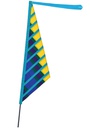 Triangular blue/yellow  bicycle flag 