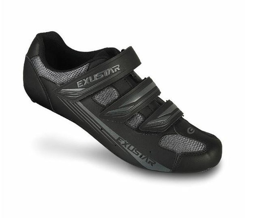 Exustar ROAD SHOES  Black/Grey Stripes