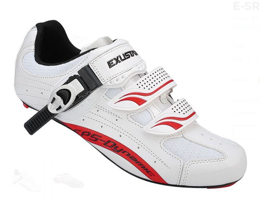 Exustar ROAD SHOES  White/Red Stripes