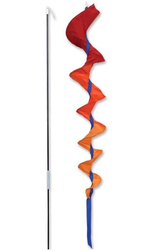 [53335 ] Medium orange spiral bicycle flag علم للدراجة الهوائية